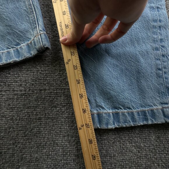 NWT American Eagle Women Jeans Blue Denim Pant Mom Highest Rise 12 31W Elastic - Picture 8 of 15